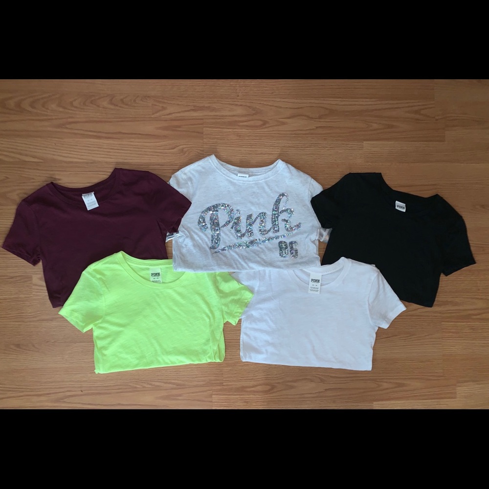 LOT of (5) Victoria’s Secret pink tees
